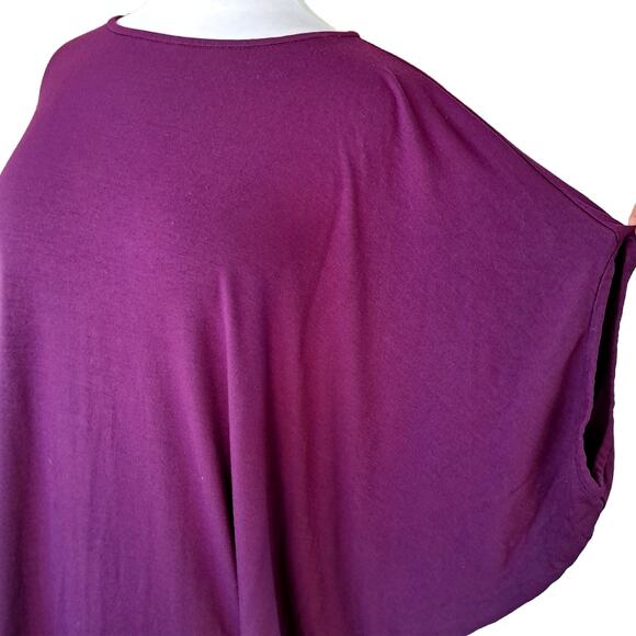 Eileen Fisher Purple Boysenberry Asymmetrical Shift Tunic Dress Petite Large - Picture 10 of 10